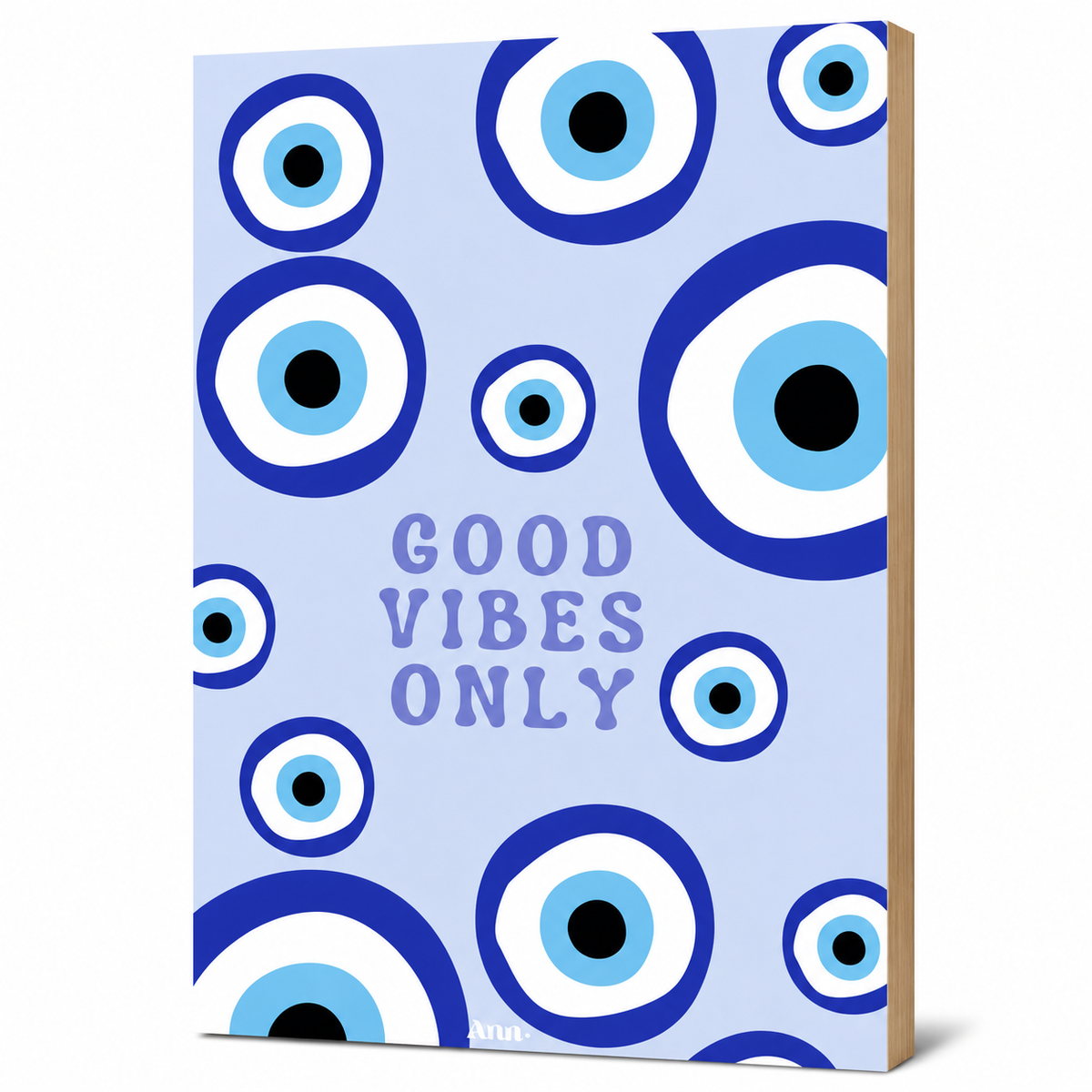 Good Vibes Only Evil Eye Wall Plank