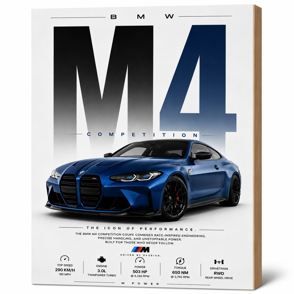 BMW M4 Competition Wall Plank