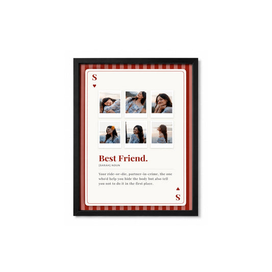 Cute Playing Card- Personalised Photo Frame