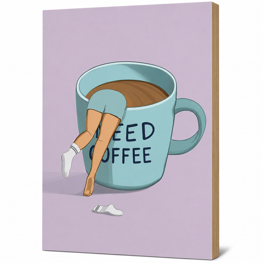 Need Coffee Wall Plank
