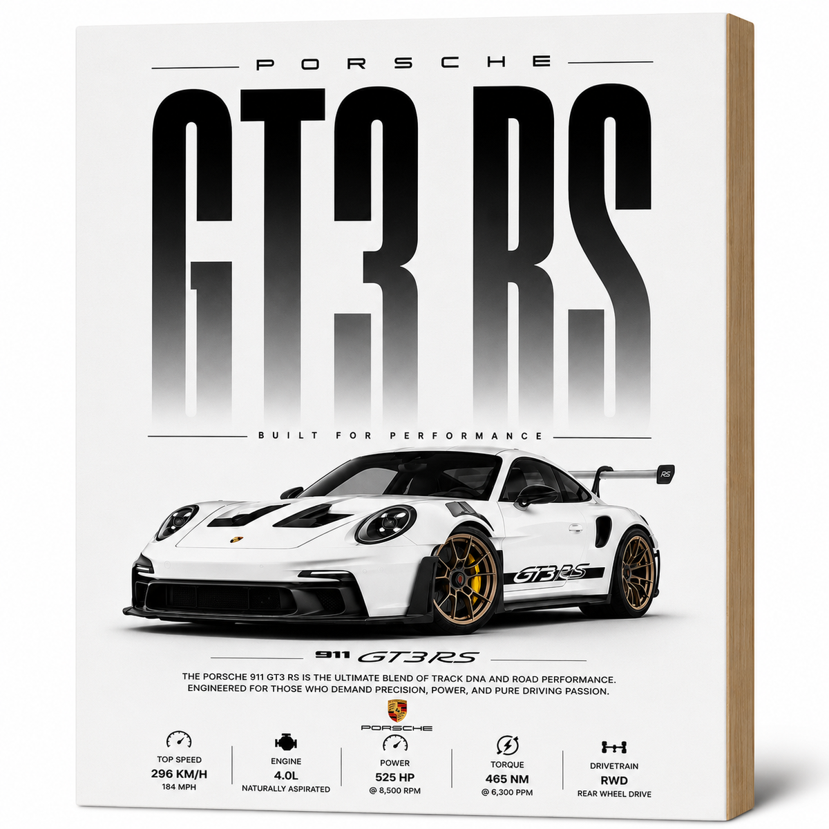 Porsche GT3 RS Wall Plank
