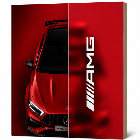 Red Mercedes-AMG Wall Plank