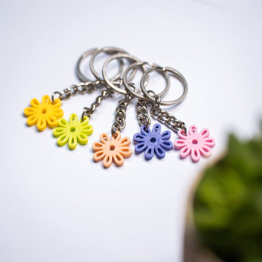 Cute Flower Key Ring Set of 5